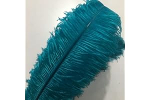 Sowder 10 plumas de avestruz de 30 a 35 cm para decoración del hogar y boda (verde azulado)