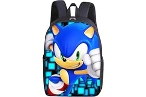 BJPERFMS Sonic the Hedgehog plecak dziecięcy, Sonic plecak szkolny, plecak dziecięcy, torba szkolna, plecaki, plecak przedszkolny, plecak dziecięcy, do szkoły, dla dziewcząt i chłopców, wielokolorowa