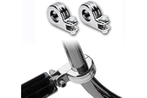 HDBUBALUS Kit di Montaggio Morsetti per Pedane Highway per Barra Paramotore Da 1-1/4 "1,25" Compatibile con Harley Harley Electra Road King Street Glide Chrome