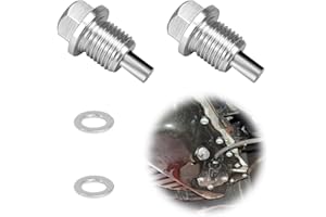 BOLOEST Tornillo de descarga de aceite magnético, tuerca de descarga de aceite, tapón de descarga de aceite de disco de aleación de aluminio, tornillo de aceite de automóvil magnético (m14 X 1,5)