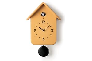 Guzzini - Home, Zegar z kukułką QQ z wahadłem - Ochra, 24,8 x 12 x h39 cm - 168602165