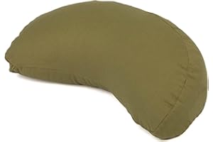 ‎BODHI Bodhi Meditationskissen Halbmond | Yogi MOND ECO | Bezug aus 100% Bio-Baumwolle | Yogakissen halbmondförmig mit Buchweizenfüllung | Halbmondkissen für Yoga & Meditation