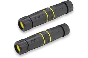 LONLONTY M23 Shielded RJ45 Waterproof Ethernet Connector - Cat5e/Cat6/Cat6a/Cat7 - IP67 Rated Outdoor LAN Coupler Adapter Female to Female