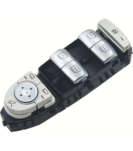 Interrupteur Lève-vitre Avant Gauche Mercedes Classe C/EQC/GLC W205 - Compatible Réf 2059056811 - Plastique ABS, 3 Broches