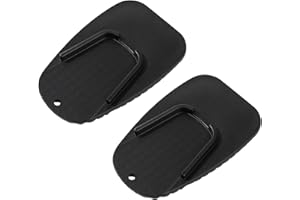 UIHRLM 2PCS Motorcycle Side Stand Puck, Universal Anti-Slip Motorcycle Kickstand Pads, Motorbike Stand Pad Extension Foot Support Plate for Outdoor Soft Ground Grass and Hot Pavement Parking