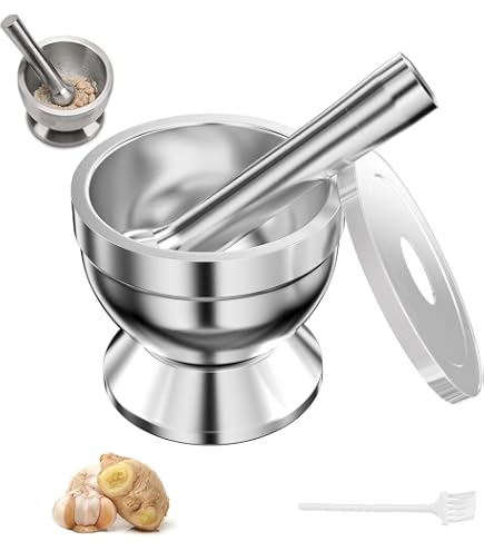 YATEICBC Kit Mojito Professionnel 2 Pièces : Mortier Et Pilon à Cocktail En Inox 304 + Cuillère à Mélange Rayée 26 Cm, Idéal Pour Bar, Maison Et Restaurant