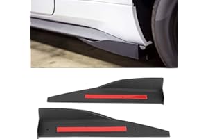 CAIQINLEN Spoiler Auto Universale,Keenso Splitter per gonna laterale,Minigonne Universale diffusore nero ala laterale, adatto Roush 2015+ Ricambi auto Negozio di riparazioni