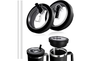 LUOJINYI Stanley pokrywka szczelna, 2 sztuki, zapasowa pokrywka do cup z 2 słomkami, akcesoria Stanley Cup, zabezpieczona przed kurzem i