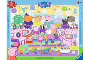Ravensburger Kinderpuzzle 05699 - Familienfest mit Peppa und Freunden - 39 Teile Peppa Pig Rahmenpuzzle für Kinder ab 4 Jahren