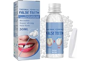 JREMREO Zahnreparaturset - Provisorisches Zahnersatzset für die temporäre Wiederherstellung von fehlenden und abgebrochenen Zähnen, DIY Heat Fit Perlen