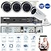Produktbild OWSOO 4CH Kanal voll AHD 1080N/720p 1500TVL CCTV Überwachung DVR Security System HDMI P2P Cloud Onvif Netzwerk Digital Video Recorder + 4 * 720P Outdoor/Indoor Infrarot-Bullet-Kamera + 4 * 60ft Kabel