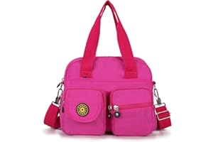 Gladdon Borsa a tracolla in tela multi tasca da donna grande casual Tote bag per le donne Shopping escursionismo uso quotidiano impermeabile