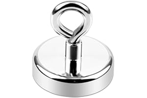 Xingsky Imán de Neodimio, 135 kg Imán Neodimio Potentes 60 mm de Diámetro con Perno Pesca Imanes para la Recuperación de Ríos y Pesca Magnética Imán Potente