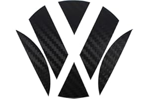 FINEST FOLIA Finest-Folia Emblema Esquinas Carbon Negro Trasera Volkswagen Golf 6 Vi GTI GTD R Turbo Logo Pantalla Trasero