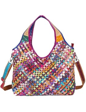 Fashion Leder Mode Damen Handtasche Leder Damentasche Schultertasche Hand bag Damentasche Tote Bag Purse Bag mit...