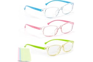 Guegine Glasses 3pcs Kids Glasses Blue Light Glasses Kids