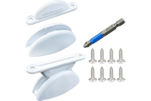 VAIAV Fermaporta Camper 2 Pezzi Bianca Serratura di Bloccaggio Bianca Fermaporta a Forma di T Accessori Camper