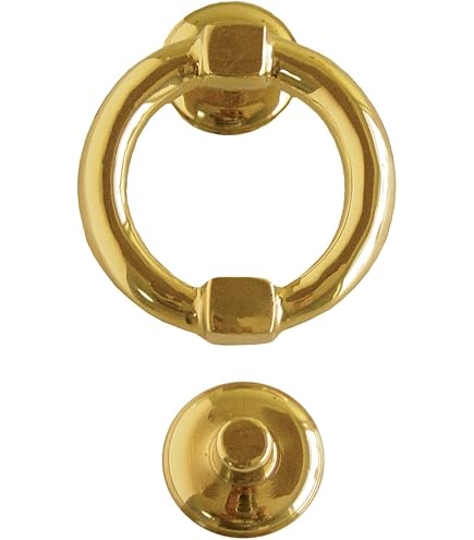 Battiporta In Ottone NKlaus Maritim A Forma Di Cavalluccio Marino, 6x14 Cm, Per Campanello E Decorazione, Con Piastra Di Montaggio