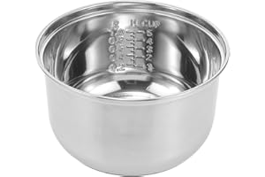 Operitacx Pot Intérieur En Acier Inoxydable 304 Pour Cuiseur À Riz 2L Compatible Remplacement Marmite Épaisse Usage Quotidien Cuisine