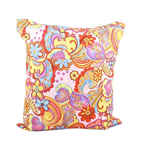 Colorful Flowers Wet Bags Waterproof Diaper Bag Multi-function Nappy Bag-14"*11"