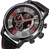 Business Uhren MINI FOCUS Herren Sportuhren Chronograph Date Fashion Quartz Wasserdicht Armbanduhr für Herren