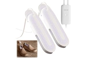 KBIBCK Secador de Zapatos Eléctrico, Calentador de Zapatos y Botas, Secador de Calzado Portátiles, Secador Zapatos con 3 Modos de Temporizador, Para Zapatos, Botas, Guantes y Calcetines (UE Enchufe)