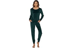 Ietaoo Velours Survêtements Femme Ensemble de Pyjama 2 Pièce Sportswear Jogging Automne Hiver Sweatshirt et Pantalon Sweat Suit Tenue Sport Ensemble Vêtements de Nuit