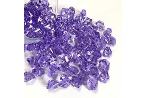 DAZZLEEX 150 pezzi pietra acrilica,Acrilico plastica trasparente pietra ghiaccio rocce tavolo Scatter coriandoli vaso riempitivo,Viola