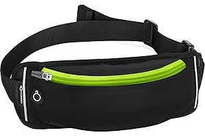 MYCARBON Gürteltasche wasserdichte Bauchtasche Damen und Herren für Handy bis 6 Zoll Faltbare Hüfttasche Sport Running Joggen Laufen Laufgürtel(Grün)