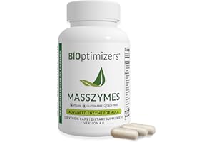 BiOptimizers Masszymes | Verdauungsenzym-Ergänzung Für Eine Bessere Absorption | Linderung Von Blähungen, Verstopfung Und Gasen | Enthält Lipase, Amylase Und Bromelain | 120 Kapseln