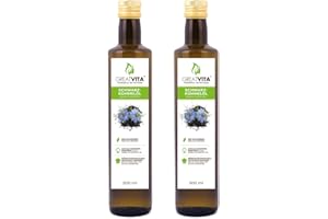 Huile de cumin noir MeaVita, 100% pure et pressée à froid, 1 paquet (1 x 1000 ml)