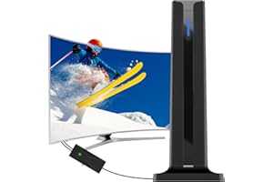 SZKALAK TV Aerial - TV Ariels Indoor Freeview with Booster, Strong Magnetic Base TV Aerial for Easy Installation, Smart TV Aerial Indoor Support Freeview Aerial/4K/1080P All TV - 16.4FT Coax Cable