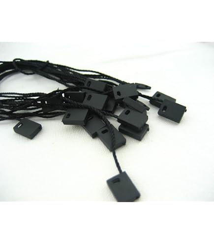 Shappy 100 Corde in Nylon per Cartellini Fili per Appendere Etichetta con Chiusura a Scatto Usa e Getta per Attaccare Etichette e Cartellini di Sicurezza Fascette con Gancio di Fissaggio (Bianco