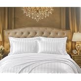 DELUXE SATEN NEVRESİM TAKIMI (Beyaz, &Ccedil;ift Kişilik)