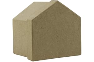 Décopatch Scatola per casa, 9 x 9 x 7 cm, Carta, Marrone, 7 x 9 x 9 cm