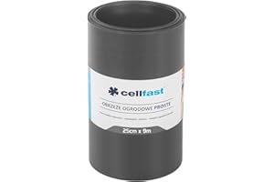 Cellfast 5901828850882 Bordure de pelouse Lisse en Plastique Graphite 25 cm x 9 m