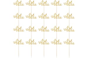 PRETYZOOM 20Pcs Eid Mubarak Kuchendeckel Goldener Cupcake Picks Muslimischen Ramadan Party Kuchen Zahnstocher Topper Islamisches Festival Bankett Abendessen Dekorationen