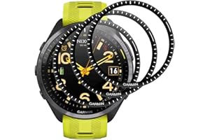 Beukei Verre Trempé pour Garmin Forerunner 965,3 Pièces Film Vitre Trempe [3D Incurvé Couverture Complète][Haute Sensibilité] [Sans Bulless] Protege Ecran