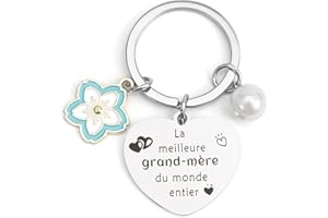 WRNZL Cadeau Fete Des Grand Mere, Cadeau Mamie, Cadeau Grand Mere, Cadeau Fete Des Meres pour Grand Mere, Cadeau Grand Parent, Porte Clef Mamie,Idee Cadeau Grand Mere Original Anniversaire,Cadeau Mamie Noel
