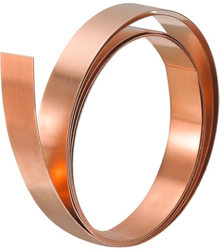 Rotolo Fogli Di Rame Puro - Spessore 0.15mm, Larghezza 35mm, Lunghezza 1000mm, Per Fai Da Te - Foto 7