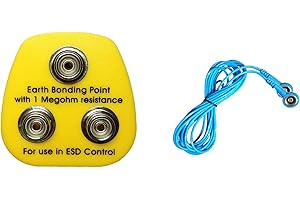 ELCOM (UK) LTD ESD Mat - With 2 x 10mm Studs At Opposite Corners (Grounding Kit: Earthing Plug & Cord, Blue - NO MAT SUPPLIED)