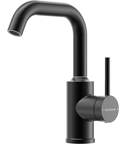 Socobeta Einhand-Waschbeckenarmatur – Edelstahl, Schwarz, Mit Bubbler & Explosionssicher
