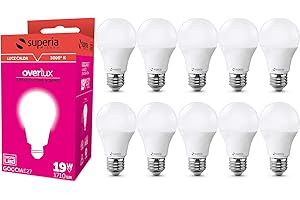 Superia Milano, Lampadina LED E27 Goccia, 19W (Equivalenti 130W), Luce Calda 3000K, 1710 lumen, *NUOVA PRODUZIONE*GARANZIA ITALIANA* SG27C, Pacco da 10