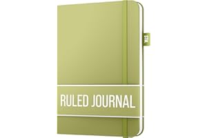 Scribbles That Matter - A5 Forrado Libreta - Cuaderno con rayas - Diario Notebook - 200 páginas (5.75" x 8.25") 120gsm papel grueso, Cuero vegano, Cuaderno de notas para adultos - Pera