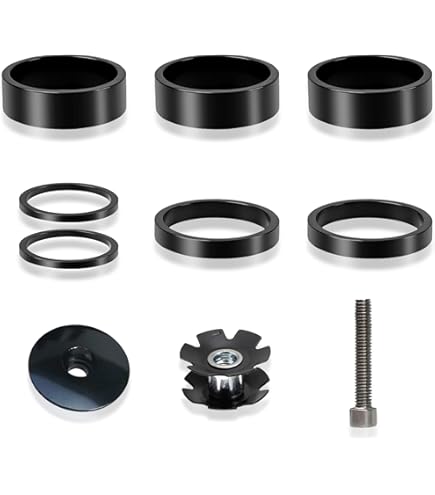VICZON Afstandhouders voor fietsstuur, 10 stuks, afstandstukken, stuurset MTB fietsstuurdop, 1 1/8 inch, afstandhouders, set fiets, vork, sluitringen, fiets, 2 mm, 5 mm, 10 mm VICZON Afstandhouders voor fietsstuur, 10 stuks, afstandstukken, stuurset MTB fietsstuurdop, 1 1/8 inch, afstandhouders, set fiets, vork, sluitringen, fiets, 2 mm, 5 mm, 10 mm