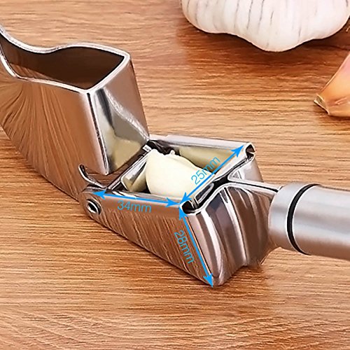 IDEALEBEN Edelstahl Knoblauchpresse Walnussknacker Ingwerpresse - 2