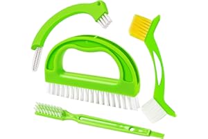 VOTON Fugenreiniger 4 in 1 Keramikfliese Reinigungsbürste Kit, Fugenbürste für Die Tiefenreinigung, Perfekt für Duschen Böden Bad und Küche