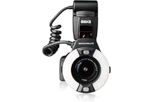 MEKE MK-14EXT-C E-TTL Macro LED Ring Flash avec lampe d'assistance AF LED pour appareil photo Canon EOS DSLR