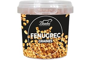 BEMBO QUALITÀ D'AUTORE Graines de Fenugrec 110 g – Ajoutez une Saveur Exotique à Vos Plats – Emballage Anti-Gaspillage et Anti-Oxydation, Réutilisable et Recyclable.