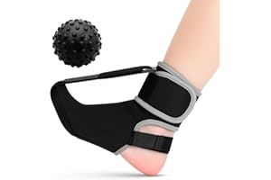 ZAHRVIA Férula Nocturna para Fascitis Plantar con Bola de Masaje - Soporte para Espolón Calcáneo, Alivio del Dolor de Pie (Medium)